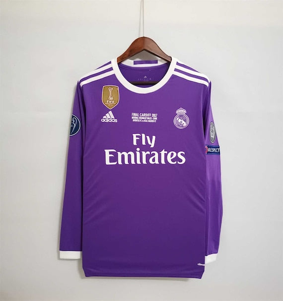 16/17 Real Madrid Ronaldo #7 2024 UCL Final Away Jersey Soccer Adidas