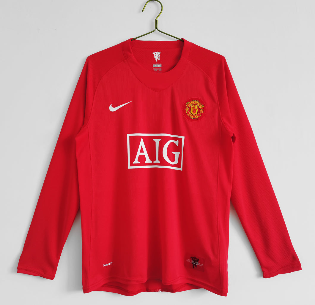 MANCHESTER UNITED HOME RETRO LONG SLEEVE JERSEY 2008/09