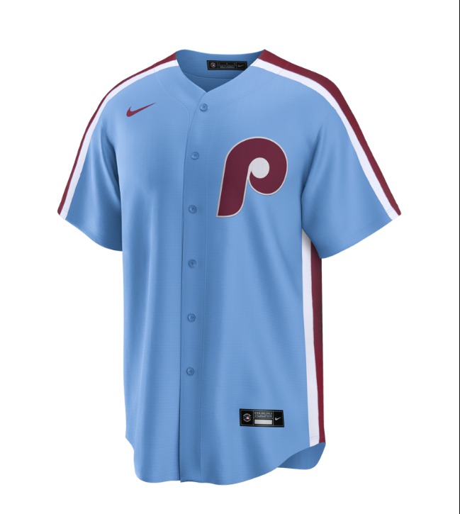 PHILADELPHIA PHILLIES LIGHT BLUE ALTERNATE JERSEY