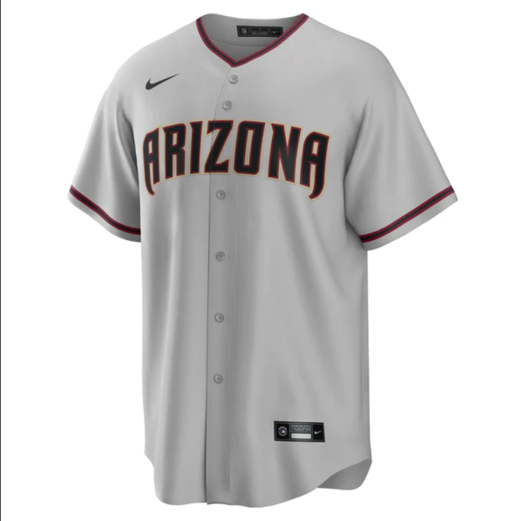 ARIZONA DIAMONDBACKS GREY ROAD REPLICA JERSEY