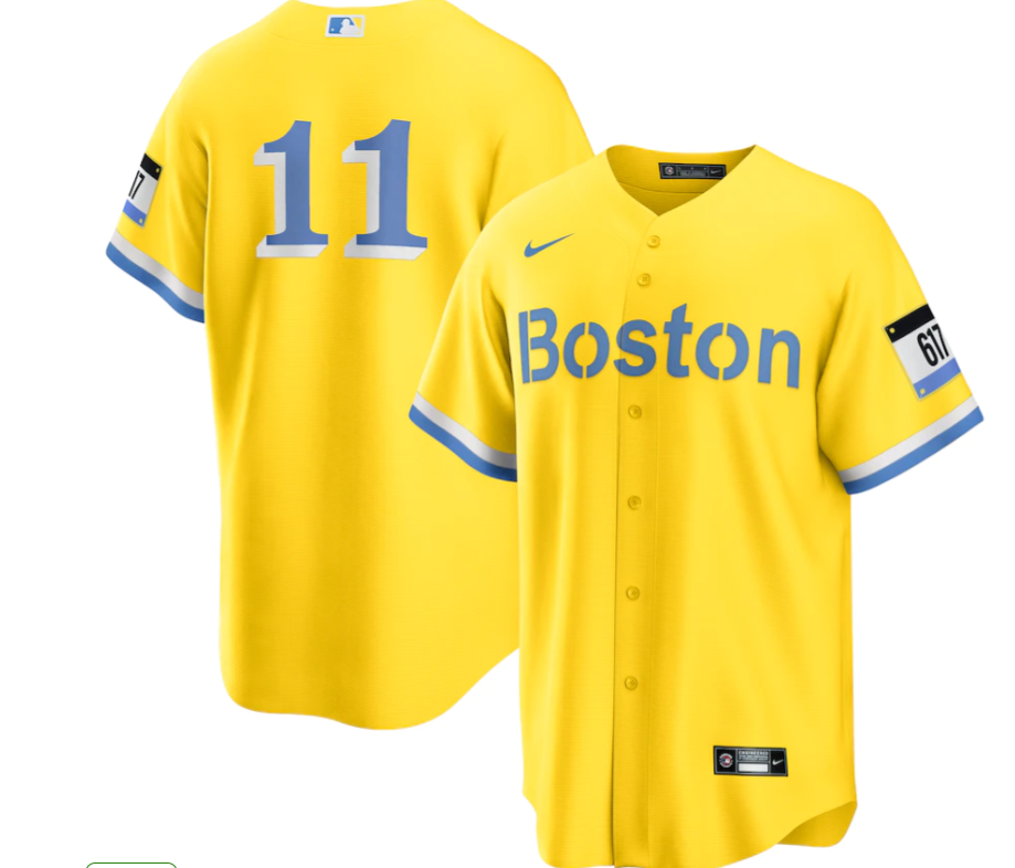 BOSTON RED SOX YELLOW CITY CONNECT REPLICA JERSEY