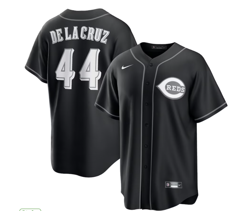 CINCINNATTI REDS BLACK ALTERNATE REPLICA JERSEY