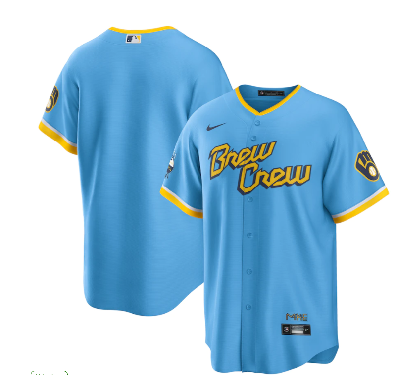 MILWAUKEE BREWERS CITY CONNECT REPLICA JERSEY