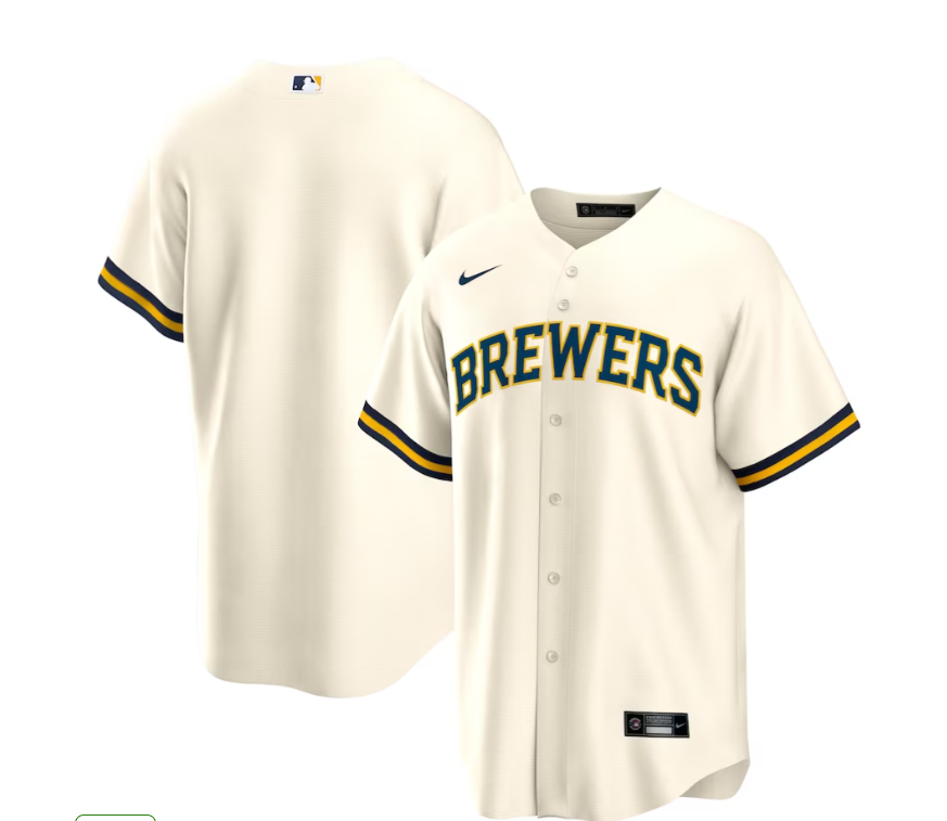 MILWAUKEE BREWERS HOME REPLICA JERSEY