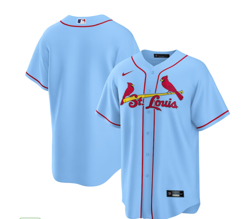 ST. LOUIS CARDINALS BABY BLUE ALTERNATE REPLICA JERSEY