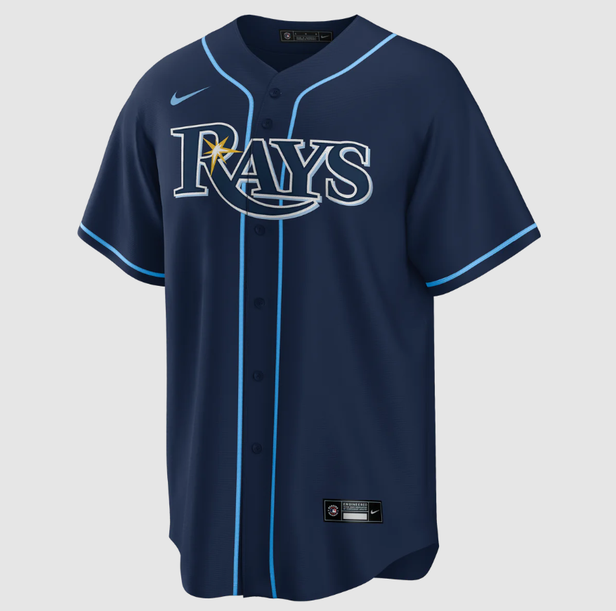 TAMPA BAY RAYS ROAD REPLICA JERSEY