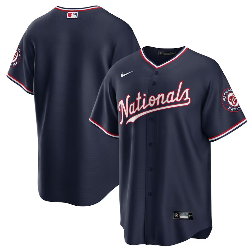 WASHINGTON NATIONALS NAVY BLUE ALTERNATE REPLICA JERSEY