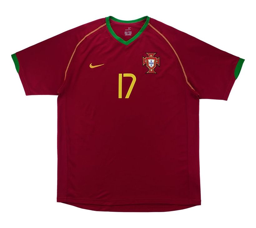 PORTUGAL HOME RETRO JERSEY 2006