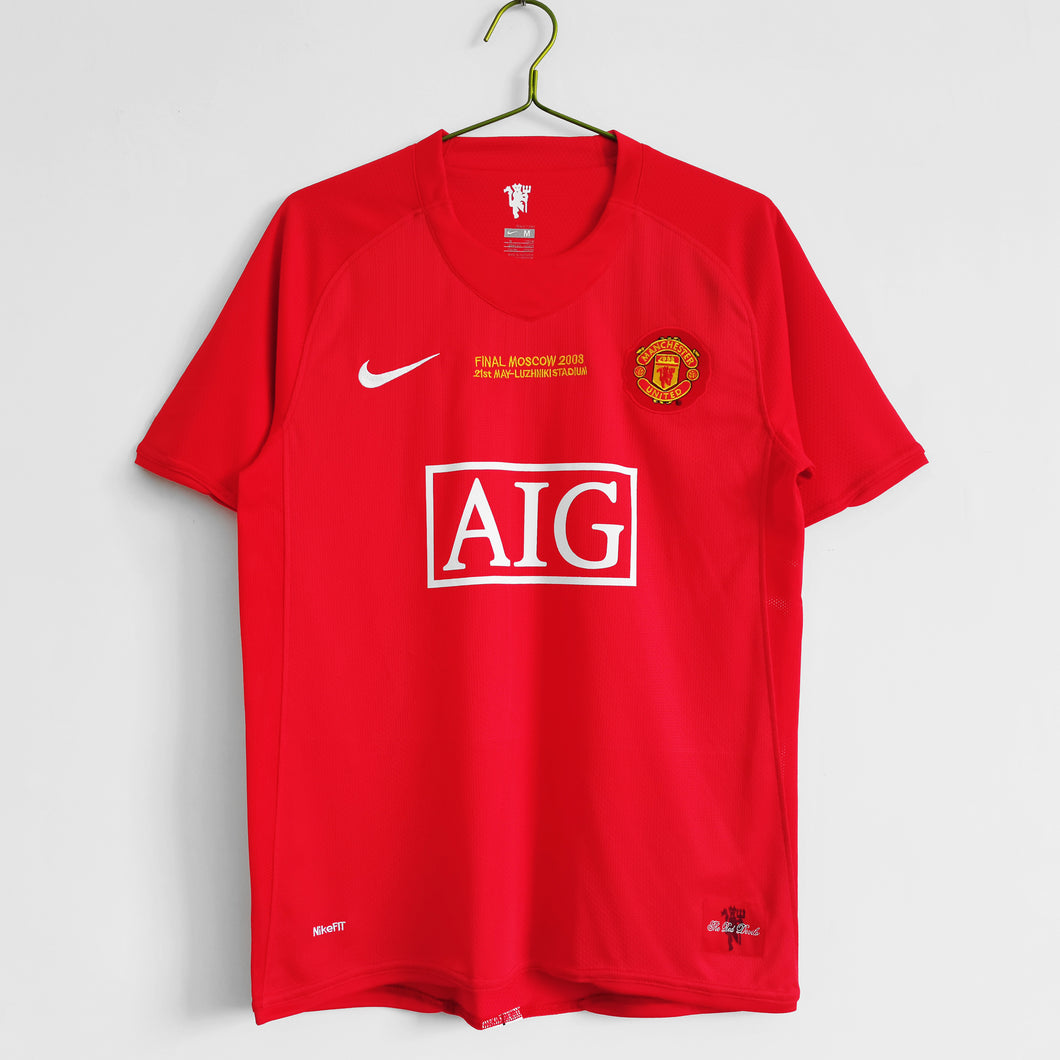 MANCHESTER UNITED HOME RETRO CHAMPIONS LEAGUE FINAL JERSEY 2007/08