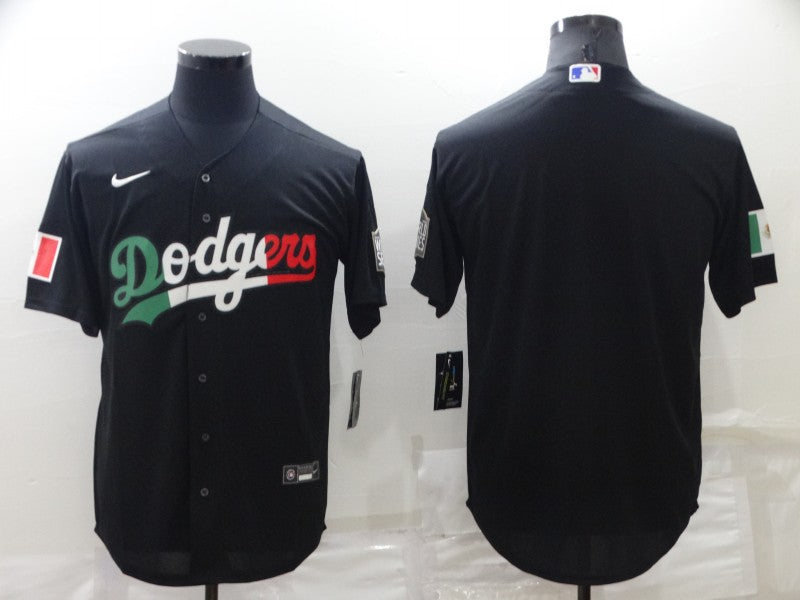 LOS ANGELES DODGERS BLACK MEXICO FLAG JERSEY